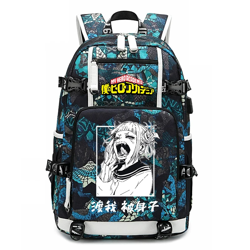 My Hero Academia Anime Print Student Backpack Large Capacity Casual Daypack for Boys Girls School Travel