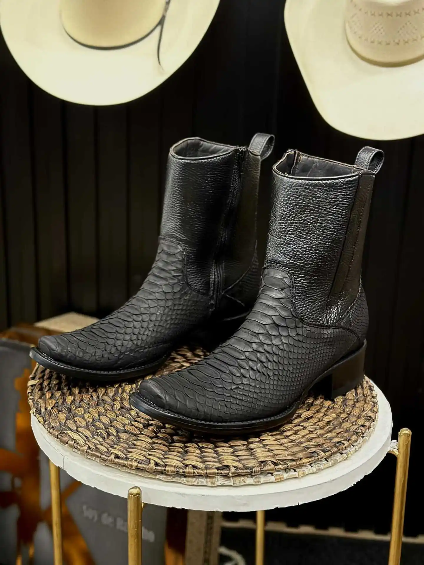 Retro-Schlangenmuster-Stiefel mit Quadratischer Zehenkappe für Herren, Luxuriöse Party- und Halloween-Modeschuhe, Retro-Krokodil-Western-Stiefel mit Blockabsatz 2026 – Detail 7