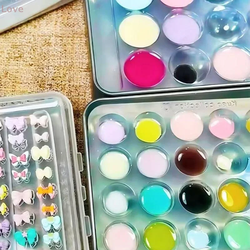 [L&P] لوحة ألوان أظافر لتزيين الأظافر شفافة عالية أو لوحة طلاء جل خلط لوحة رسم لوحة عرض مانيكير