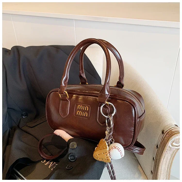 

2024newNew Fashion Women's Handbag Underarm Bag Women's Trendy Crossbody Bag Zipper Leather Shoulder Bag
