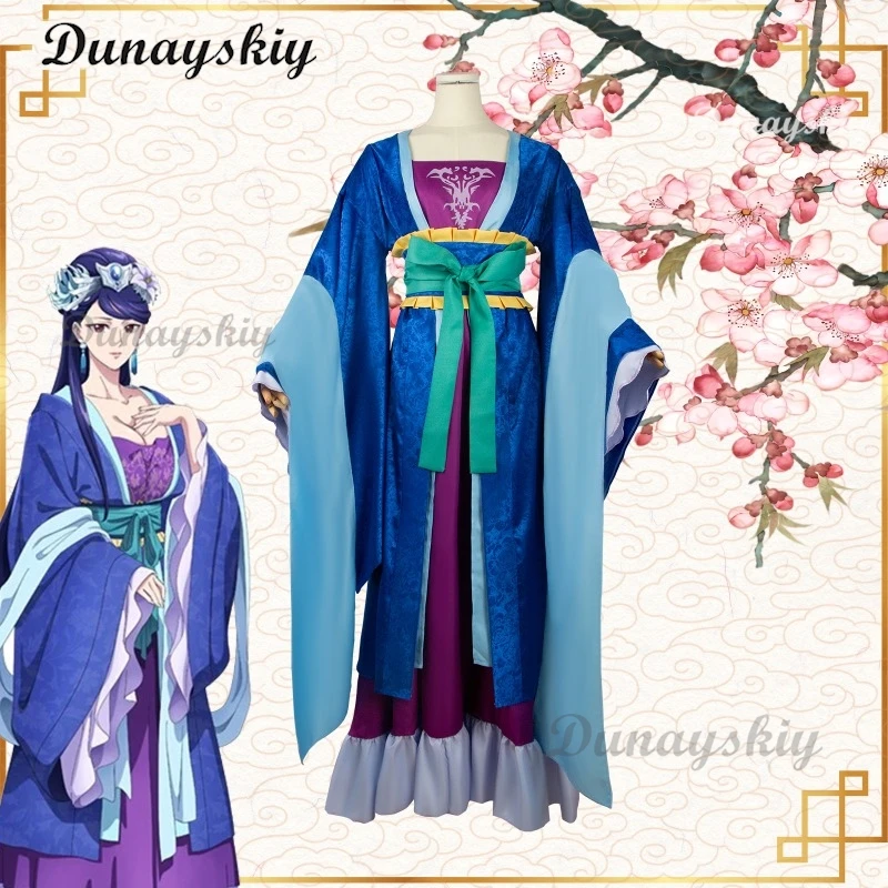 

Anime The Apothecary Diaries Cosplay Costume Rifa Dress Fantasy Kimono Role Play Clothing Halloween Carnival Party Women Hanfu