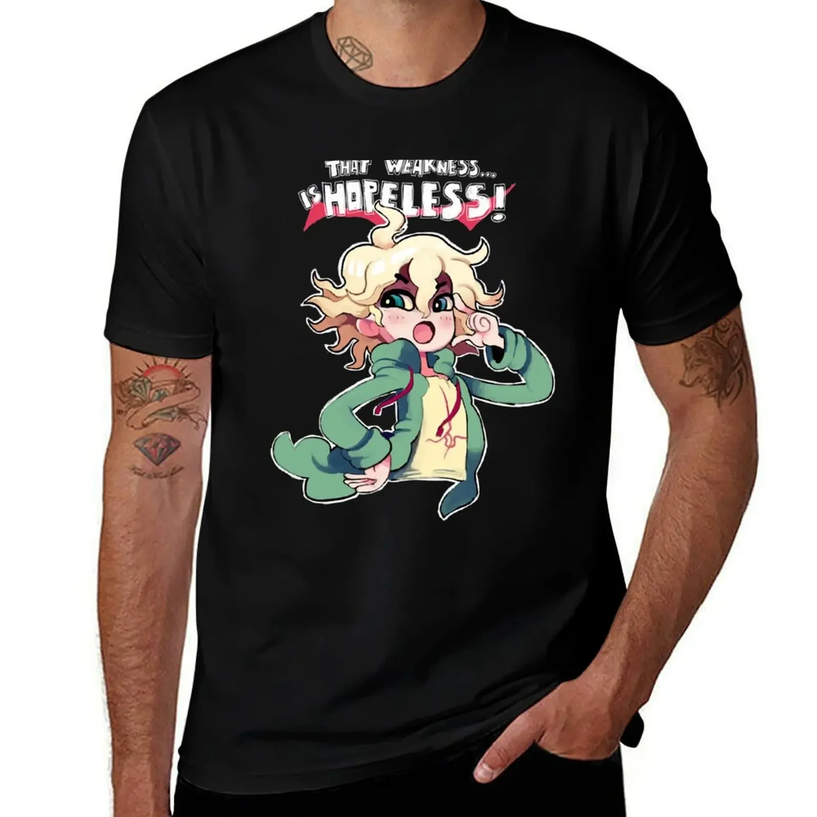 

Nagito Komaeda That weakness is hopeless Danganronpa T-Shirt T-shirts oversize Short sleeve tee plain t shirts men