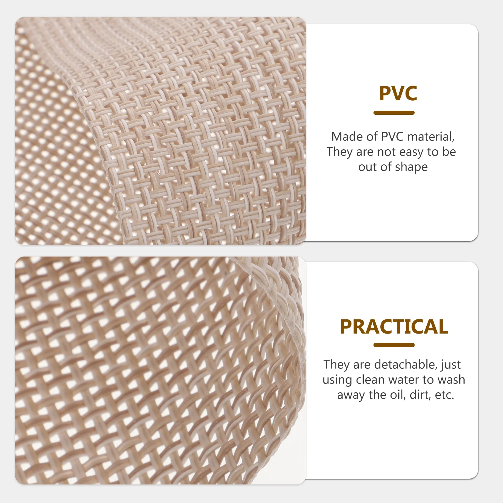 

4 Pcs Insulated Placemat Heat Proof Pads Insulation PVC Dishes Heat-Resistant Western