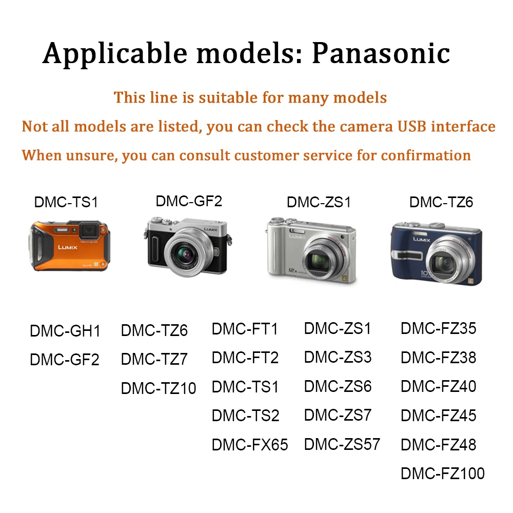 Panasonic Lumix 14-Pin Kamera için DMC-TZ6 TZ7 TZ10 ZS3 ZS7 GF2