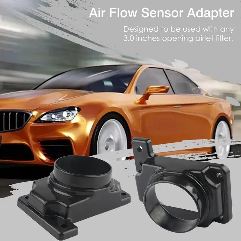 Mass Air Flow Sensor Intake Filter Adapter Plate Black For Mit-subishi V6 L4 ADAP-053-786-F1