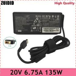 135W 20V 6.75A Square Laptop Adapter ADL135NLC3A Charger for Lenovo T440p Y50-70 R720 Y700 T540p P51 P52 S5 Power Supply