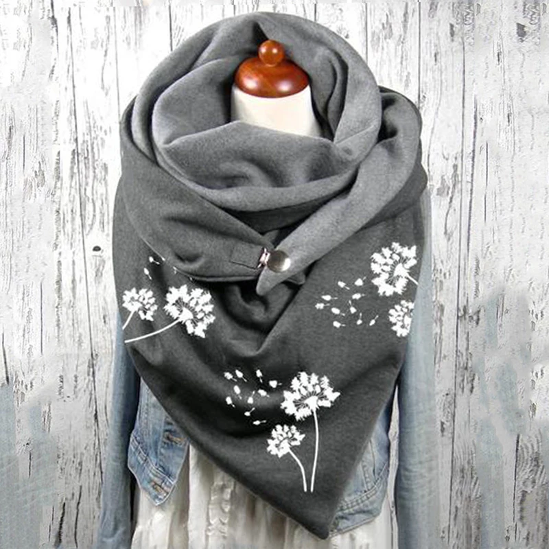 

Dandelion and Butterflie Clip Style Scarf 3D All Over Printed Scarf and Shawl Warm for Women