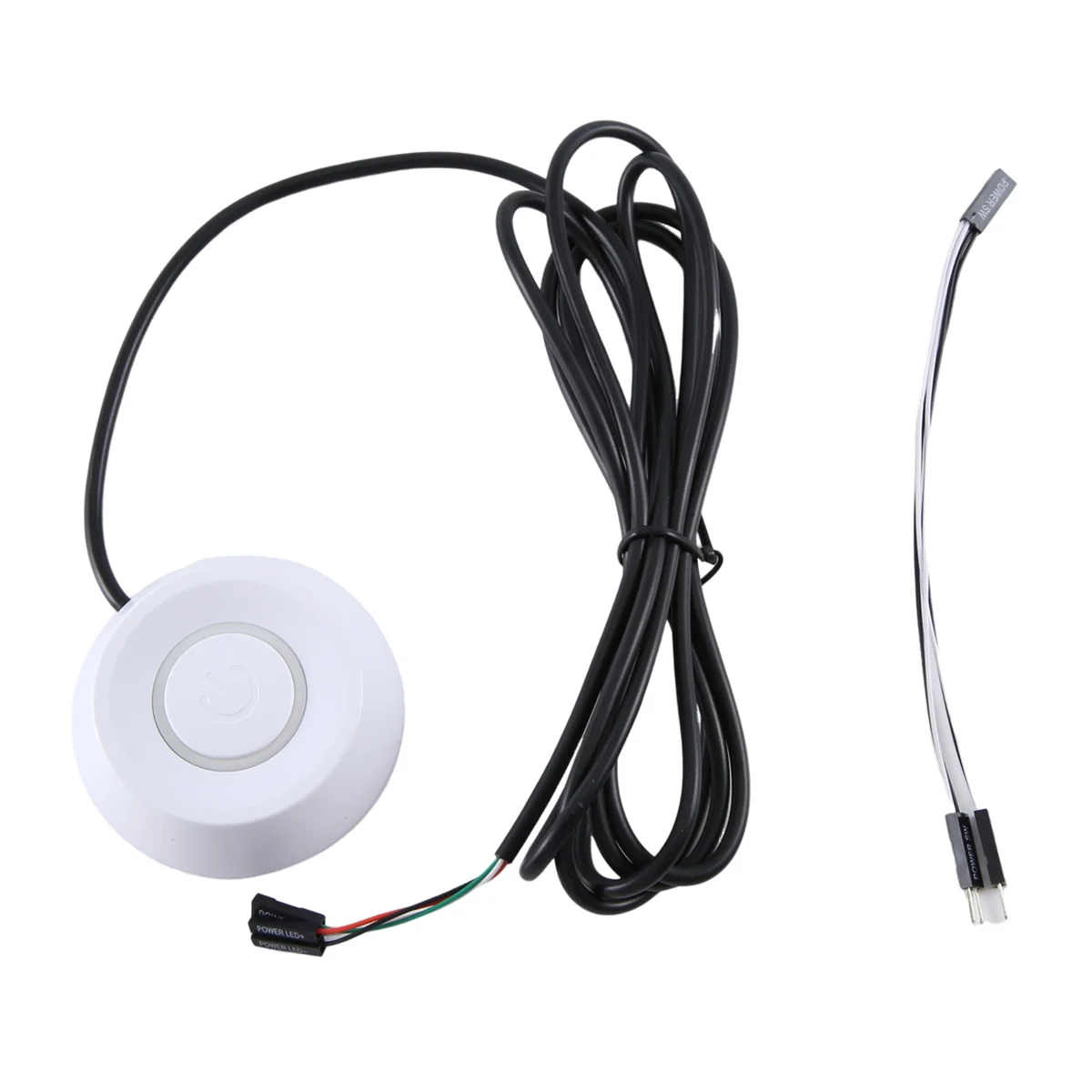 Bouton de commutation d'alimentation externe pour PC, interrupteur d'alimentation de bureau, blanc