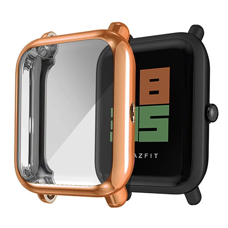 For Amazfit Bip U/U Pro Case Protect Bumper Plating Shell Cover Shockproof Screen Protector For Huami Amazfit Bip U Accessories