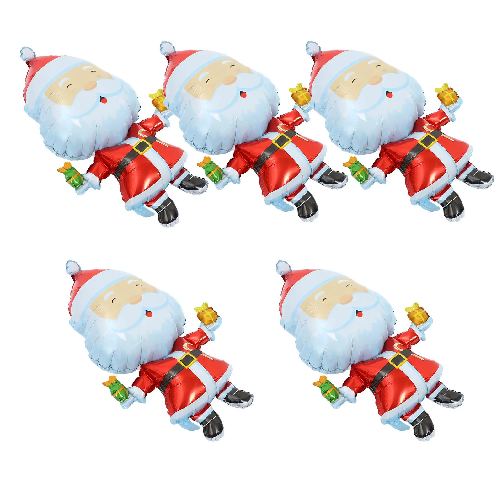 

5Pcs Santa Claus Christmas Balloon Aluminum Foil Party Decorations Holiday Home Xmas Balloons for Kids Adults Family Gathering