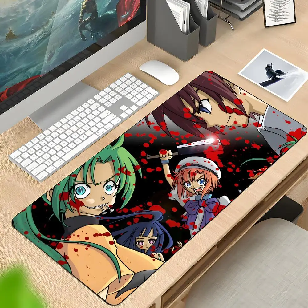 Higurashi When They Cry Mauspad, Gummimatte, Laptop, XXL-Mauspad, Notebook, Gamer, Computertisch, Gaming-Zubehör
