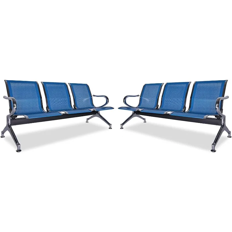 Airport Waiting Chairs Salon Office Waiting Room Benches Waiting Area Reception Chairs with Arms ，(Set of 2)