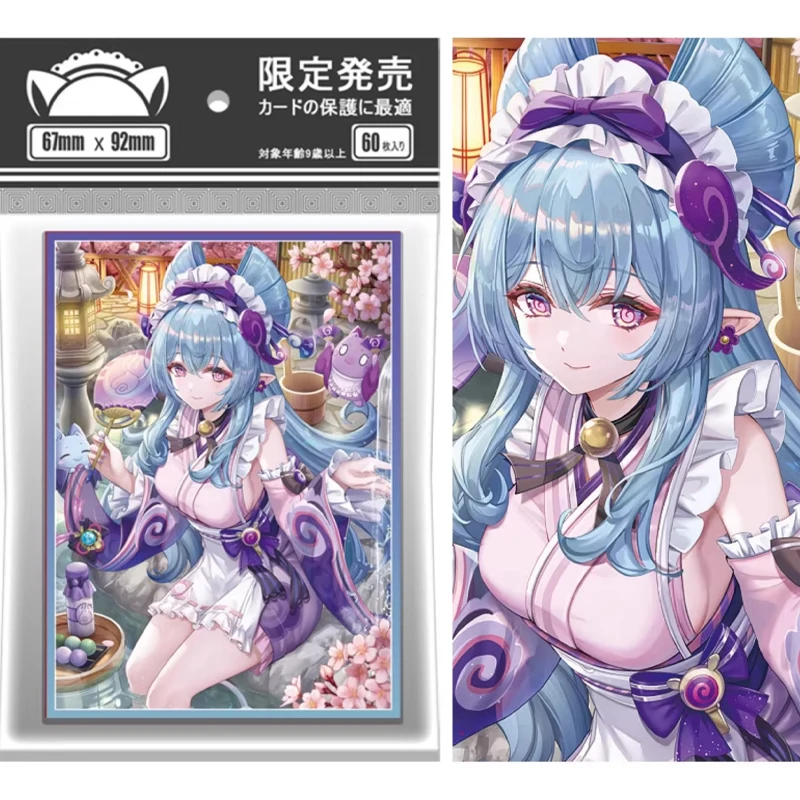 

60 шт./компл. Genshin Impact Yuminekuki Mizuki флэш-карта с рукавом PTCG аниме игровая коллекция карт защитный чехол подарочная игрушка 67*92 мм