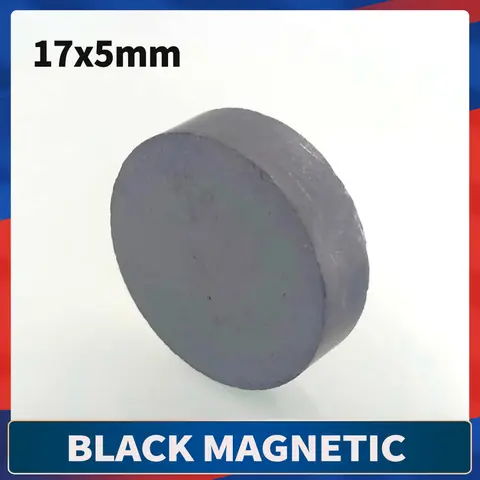 17x5 svarta magneter runda ferritmagneter starka magnetiska höghållfasta kylskåp gör-det-själv svarta ferritmagneter 17x5mm 6 best sales stiftmagnet - №4