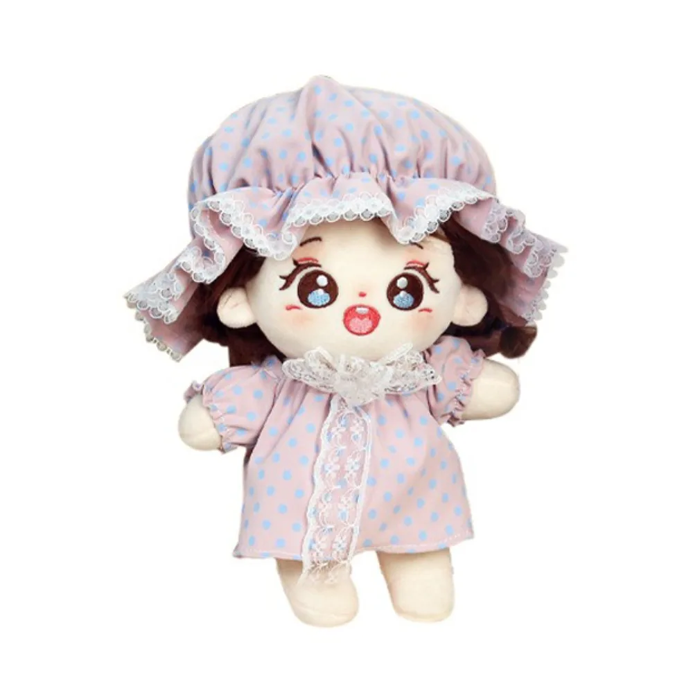 1 set Spotted Skirt 20cm Cotton Doll Dress DIY Clothing Outfit Cotton Doll Clothes Suit Mini Kawaii Plush Doll Clothes