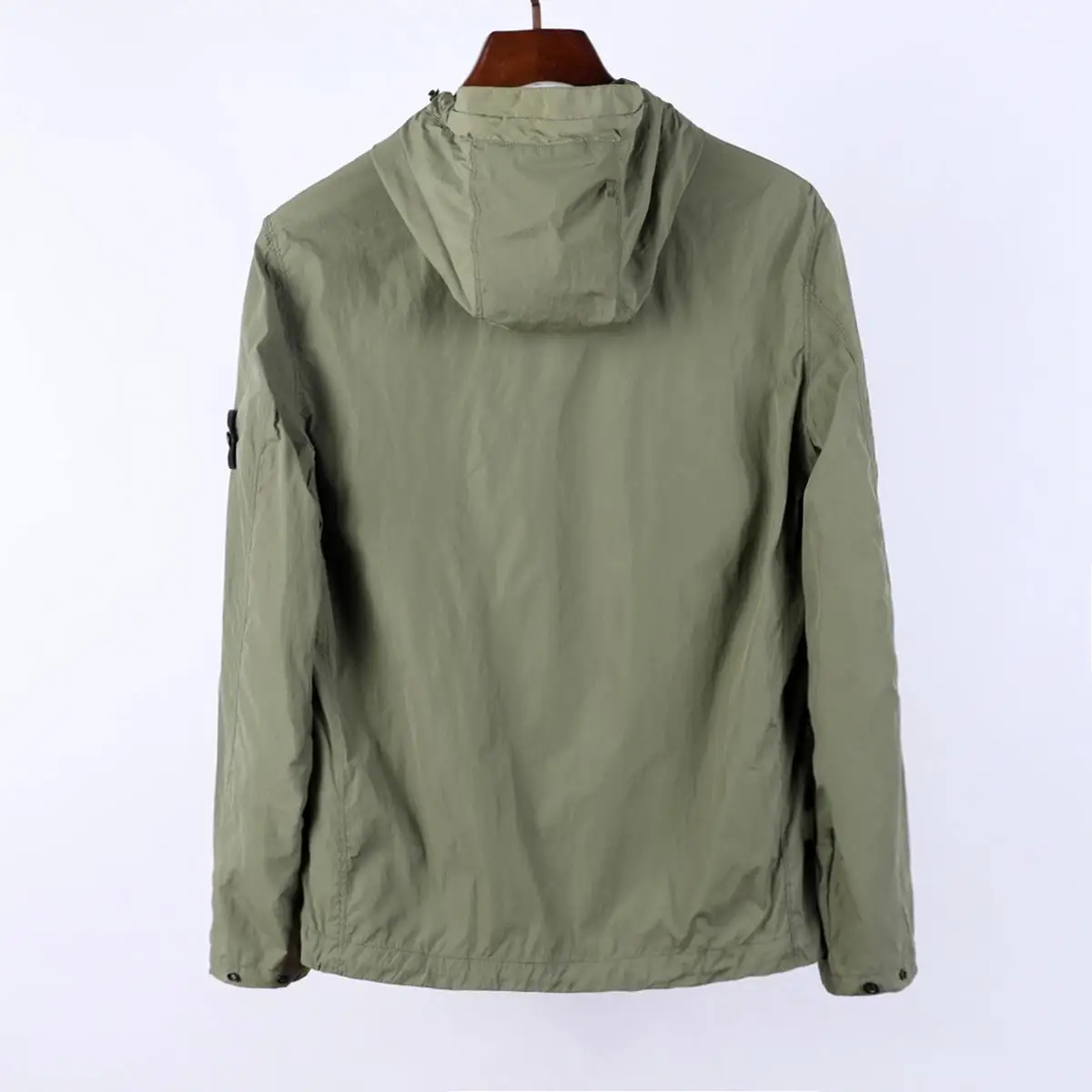 

Spring Autumn PU Leather Jaet 25FW 5085 Stand Fit Long Sve Hooded Coat for Teenagers Youth Faion Casual Outerwear