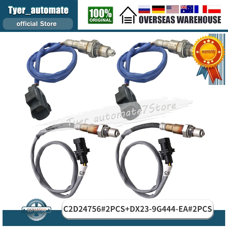 

For Jaguar F-Pace Jaguar XF Jaguar XJ Jaguar F-Type C2D24756 DX23-9G444-EA 4Pcs Oxygen Sensor O2 Sensor Lambda Sensor