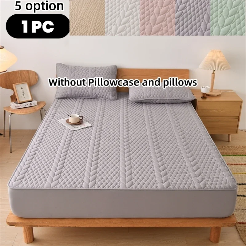 

All Season Mattress Protector Textured Fitted Sheet for Bedroom & Guest Room Apartment School Hotal Breathable Elastic Straps