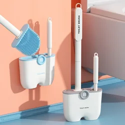 Scopino per Wc nuovi prodotti per la casa di lusso leggeri pulizia della toilette in Silicone con supporto accessori per la pulizia del bagno set utensili per Wc