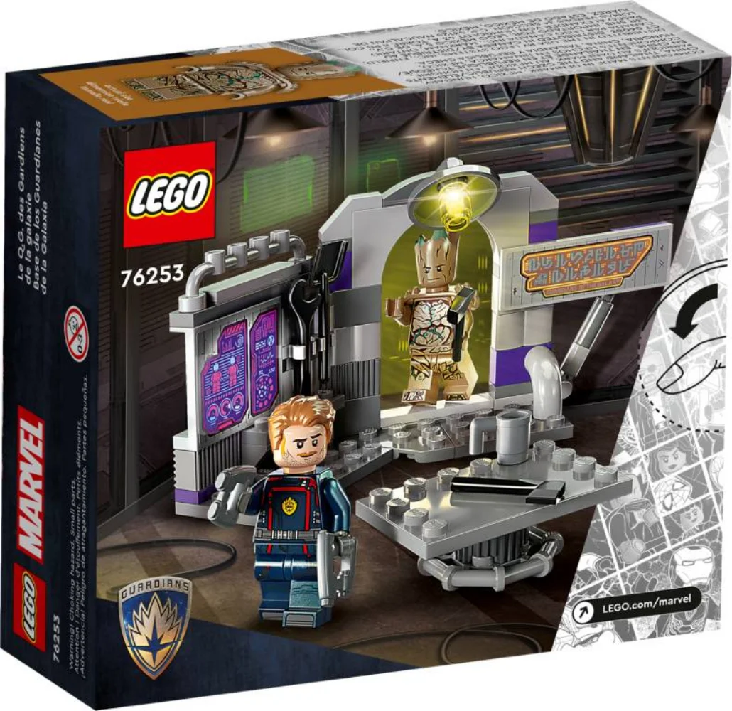 LEGO Marvel Guardians of The Galaxy 3 Headquarters 76253 Super Hero Building Toy Set with Groot and Star-Lord Minifigures Gift