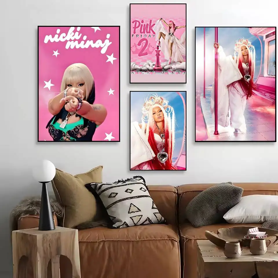 ملصق Nicki M-Minaj وردي الجمعة 2 عالي الدقة جدار لاصق مقاوم للماء لغرفة المعيشة المنزلية وغرفة النوم والديكور الجمالي #2