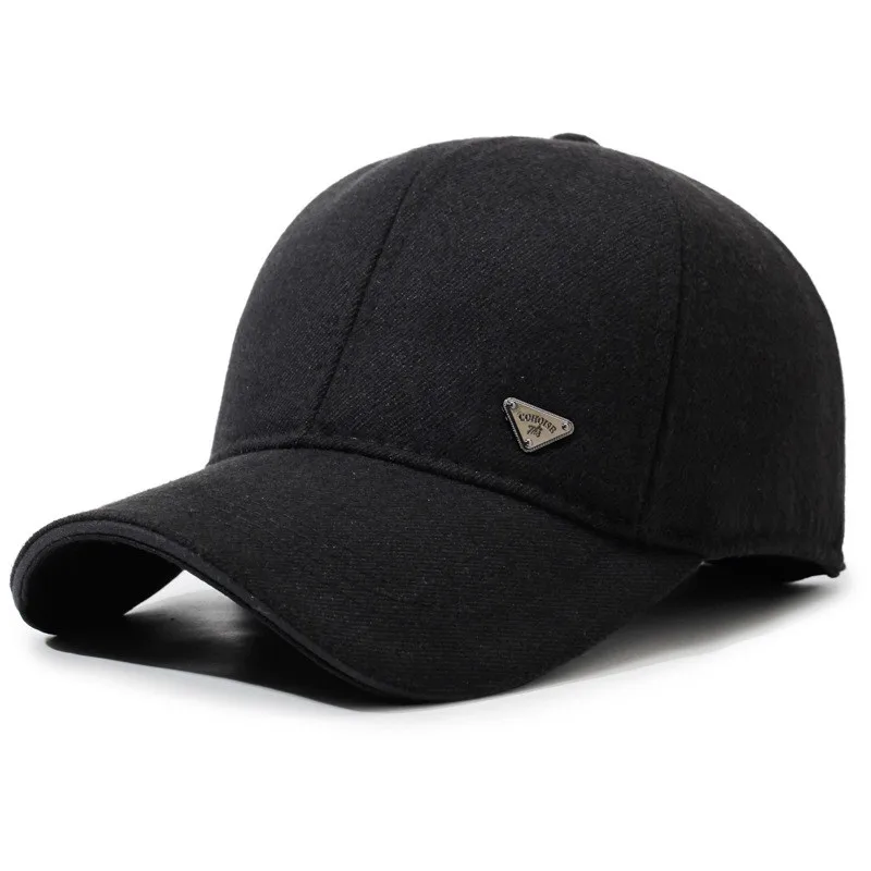 

2025 New Winter Fleece-lined Thickened Warm Baseball Caps For Men Coldproof Earmuffs Hats Riding Cap Cotton Hat Snapback Cap