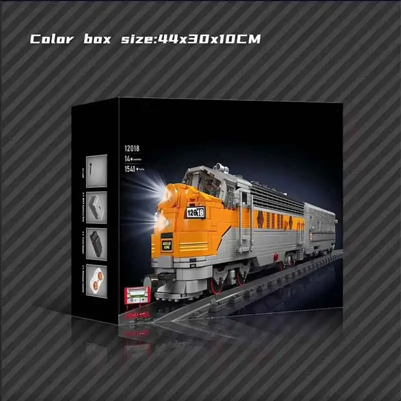 Mould King 12018S Remote Control Locomotive Building Blocks Bricks, RC Diesel Train Model, Excellent Gift Selection