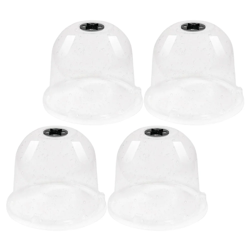 

4 Pcs Plastic Breathable Planting Protective Cover Covers Humidity Domes for Plants Thick Section Mini Garden Cloche