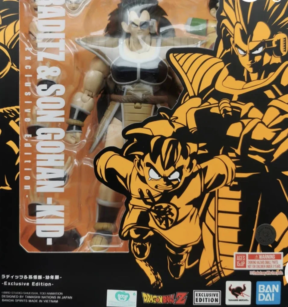 In Stock Bandai S.H.Figuarts Dragon Ball Z Raditz & Son Gohan Kid Exclusive Edition Ver. Pvc Anime Action Figures Model Toy Gift