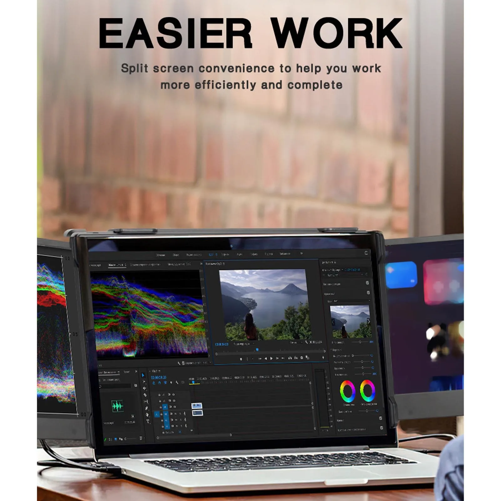 Extensão de tela de laptop Suporte ajustável Extensor de tela de laptop de 11,6 polegadas Visão ampla de 178 graus para smartphones para Windows