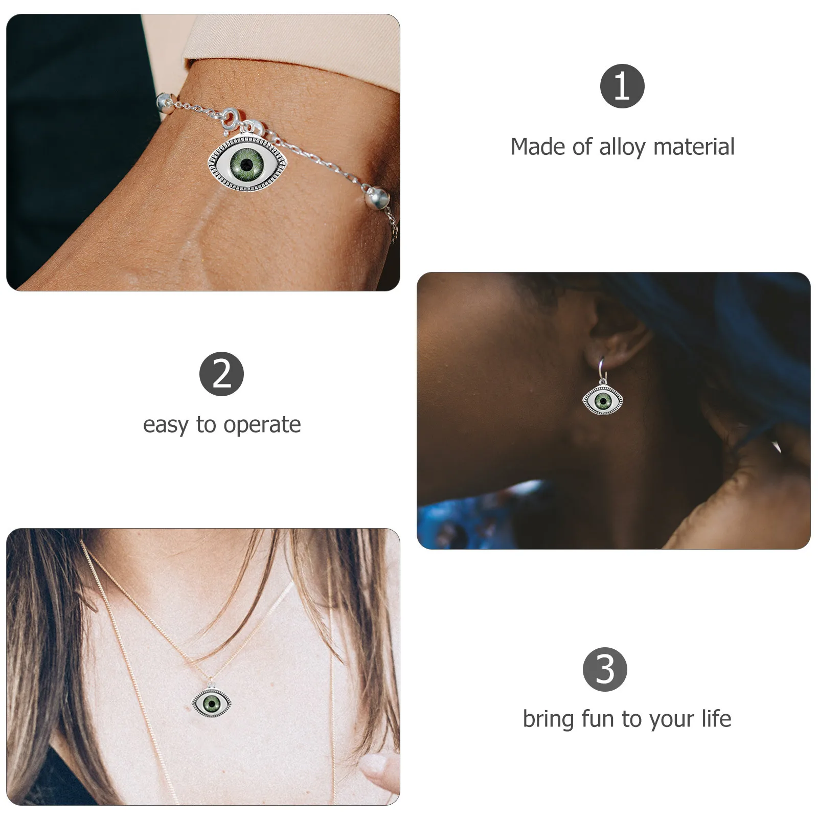 

10 шт., подвески от сглаза из сплава, кулон для изготовления ювелирных изделий, ожерелье, браслет, декоративные подвески, принадлежности для рукоделия