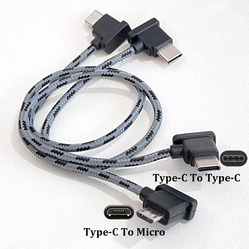 30 cm langes, geflochtenes Nylon-Kabel mit Fernbedienung, Typ-C-Adapterkabel, kompatibel mit Mavic3 AIR2 AIR2S MINI2, Datenkabel für Telefon und Tablet – Detail 1