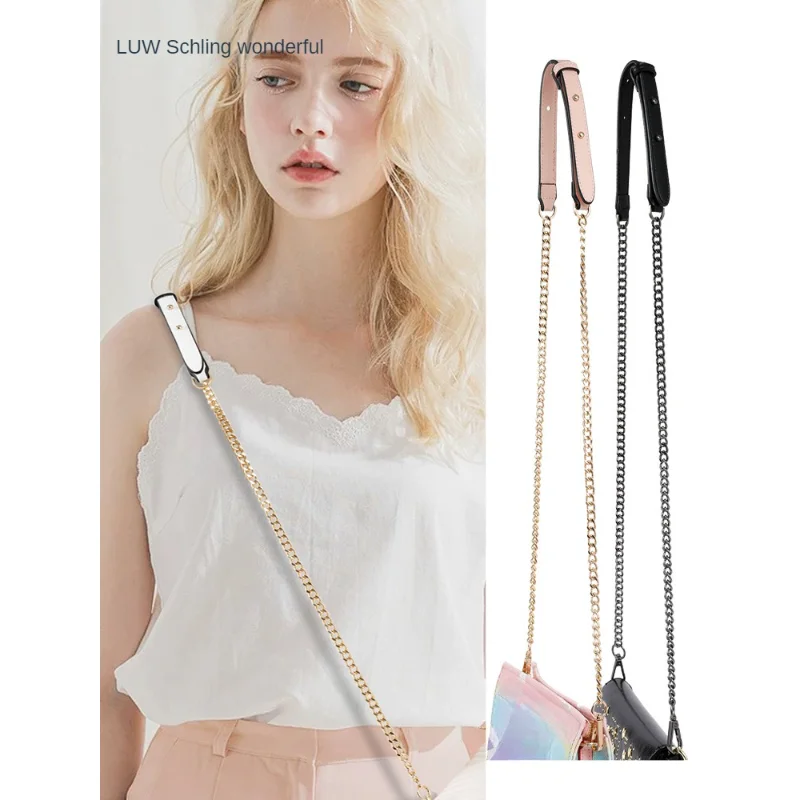 Adjustable Leather Strap Bag Chain Replacement Flat Pattern Shoulder Straps Accessories Chain Crossbody Strap for Bag