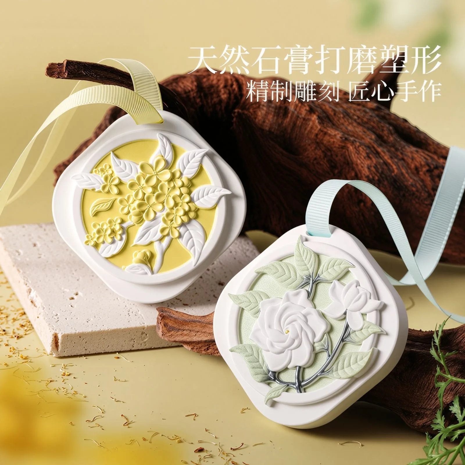 Car Pendant Car Aroma Piece Rear-view Mirror Aromatherapy Piece Creative Simplicity Plaster Fragrance Piece Car Home Dual-use