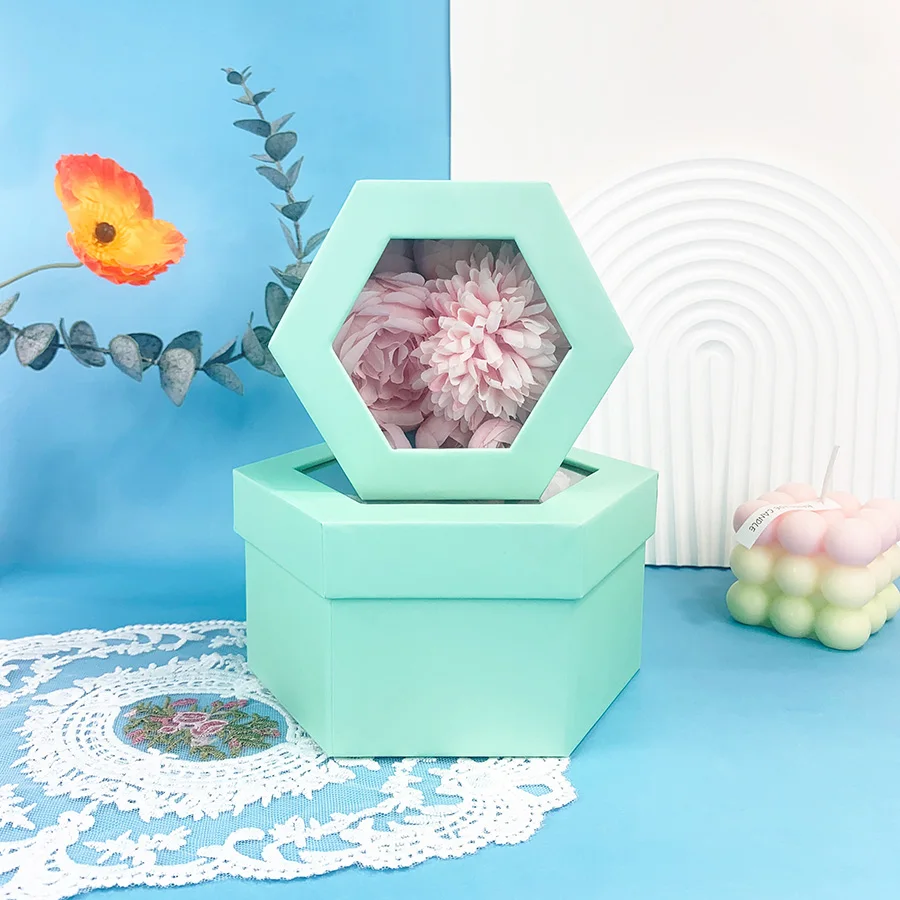 

2PCS High-end Cake Gift Boxes With Window Birthday Wedding Valentine's Day Gift Chocolate Candy Event Gift Box Christmas S168