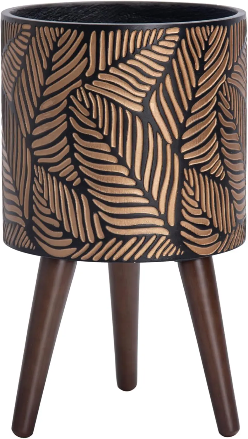 

10-дюймовый высокий цветочный горшок в стиле середины века с подставкой, бронзовый/серый, для комнатных растений