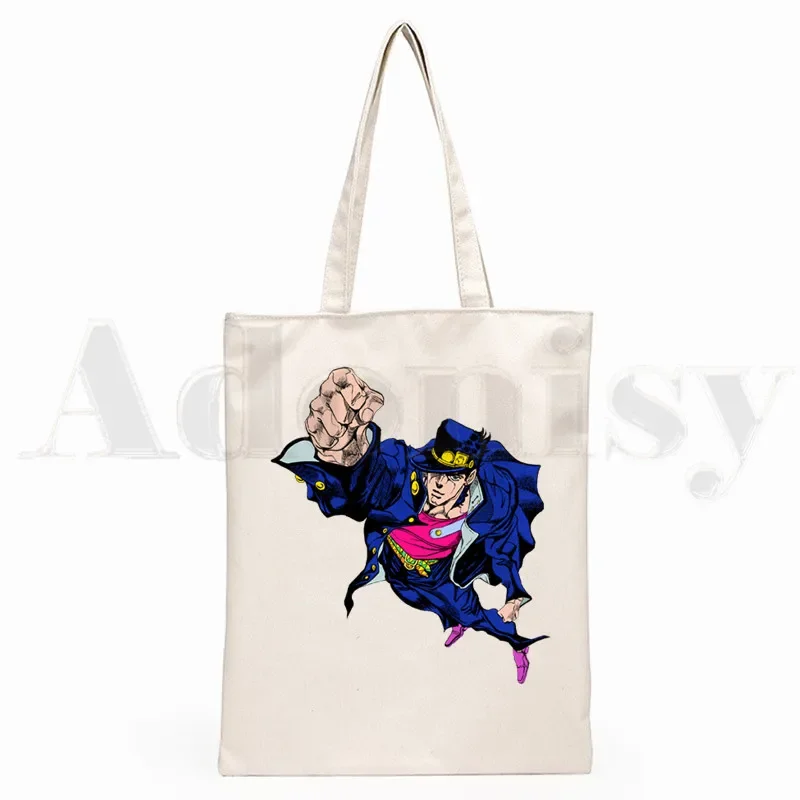 JOJO Japanese Anime Jojo Bizzare Adventure Hip Hop Graphic Cartoon Print Shopping Bags Girls Fashion Casual Pacakge Hand Bag