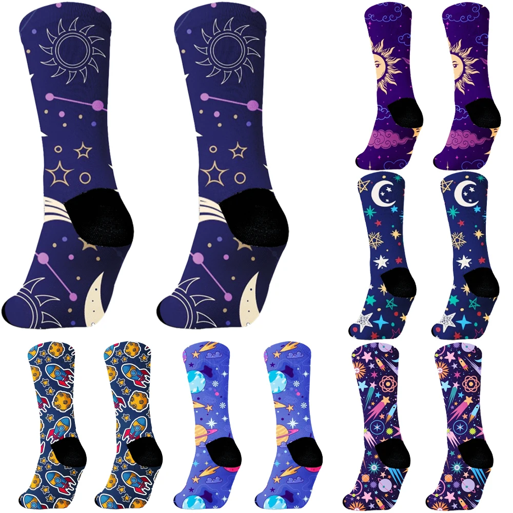 

New 1 Pair Women Men Sport Socks Outdoor Riding Cycling Socks Cartoon sports socks