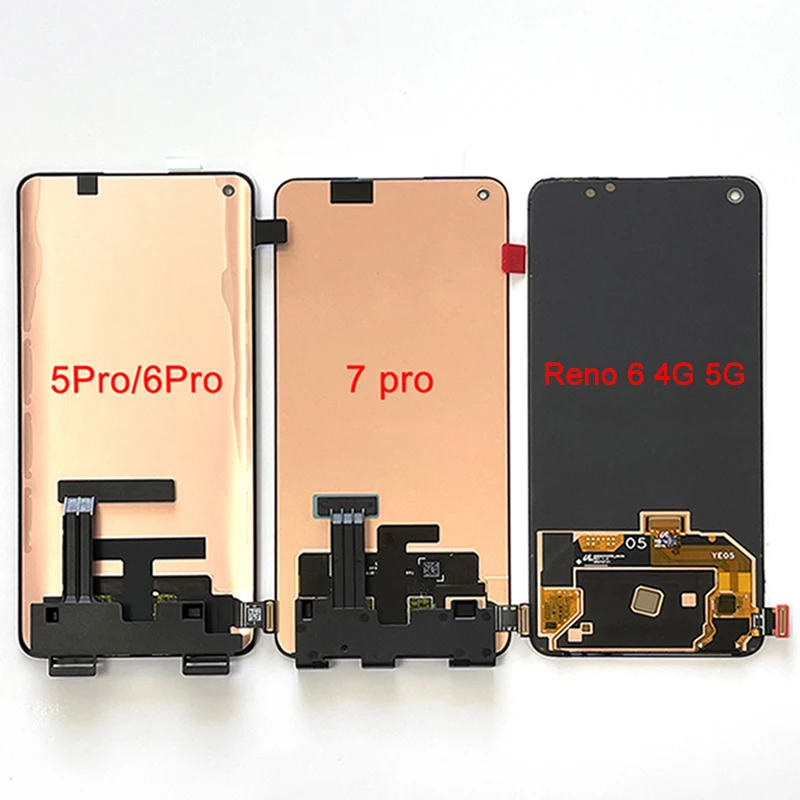 Original Amoled For OPPO Reno 6 4G Reno6 5G  LCD Display Frame Touch Panel For Oppo Reno 7 4G  Reno7 5G