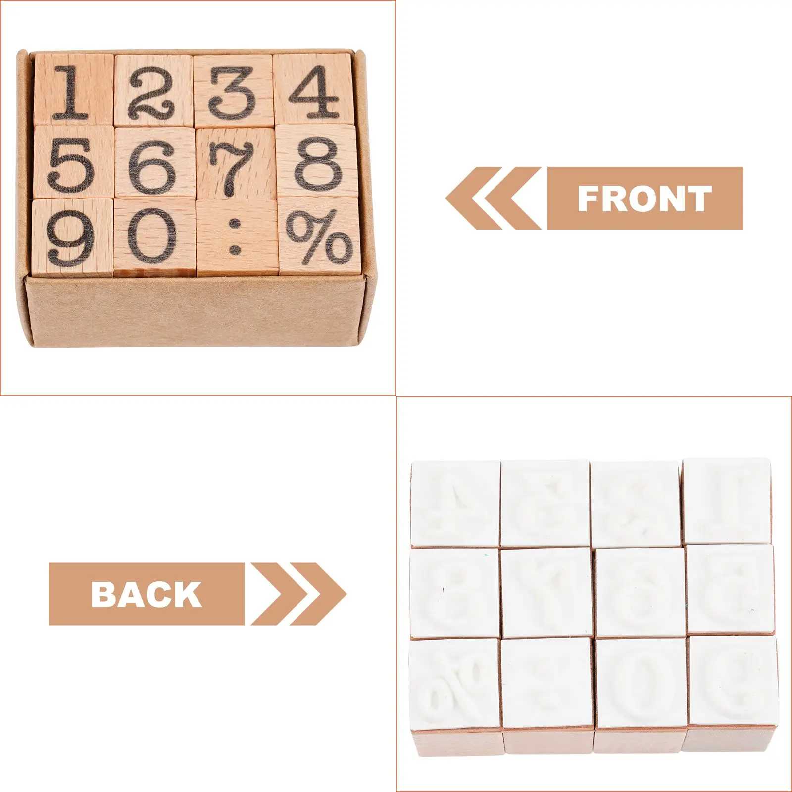

Wooden Number Stamps Set Scrapbooking Tools DIY Decorative Journal Stamp Handmade Craft Supplies Elegant Pattern Design