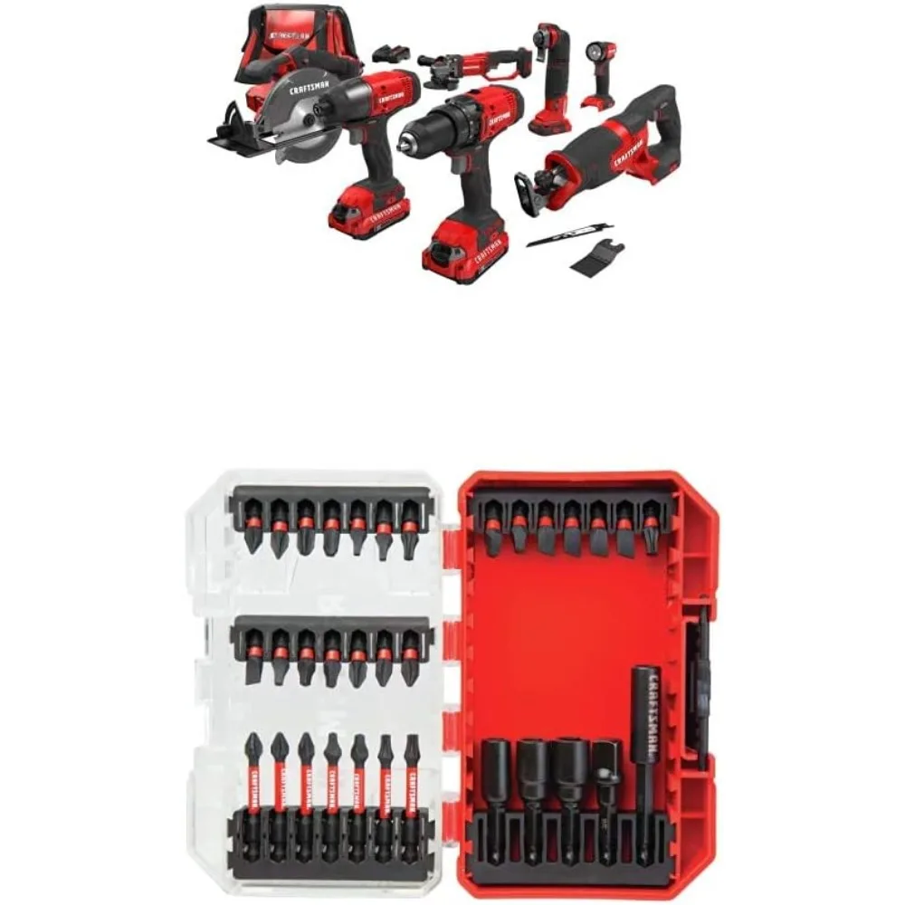 V20 Power Tool Combo Kit, 9-Tool Cordless Power Tool Set with 2 Batteries and Charger (CMCK700D2)