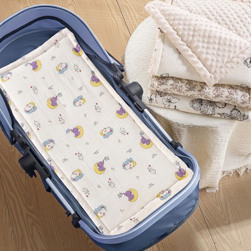 

Soft Thick Baby Stroller Mattress Cushion Cartoon Double-sided Toddlers Pushchair Seats Liner Pad Pram Seat Cushion Mattress