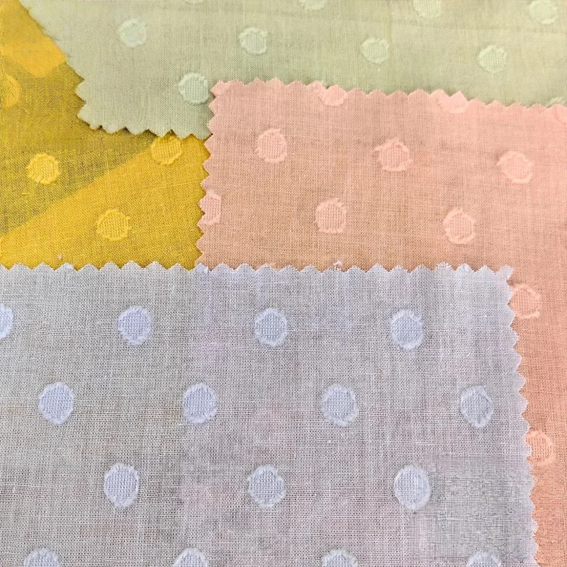 Cotton Fabric Summer Dot Jacquard Dress Sewing Clothing Accessories Tablecloth Fabric