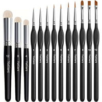 Golden Maple Miniature Paint Brushes Drybrush-10pcs Micro Detail Paint Brush Set, Small Fine Detail Brushes for Acrylic, Waterco