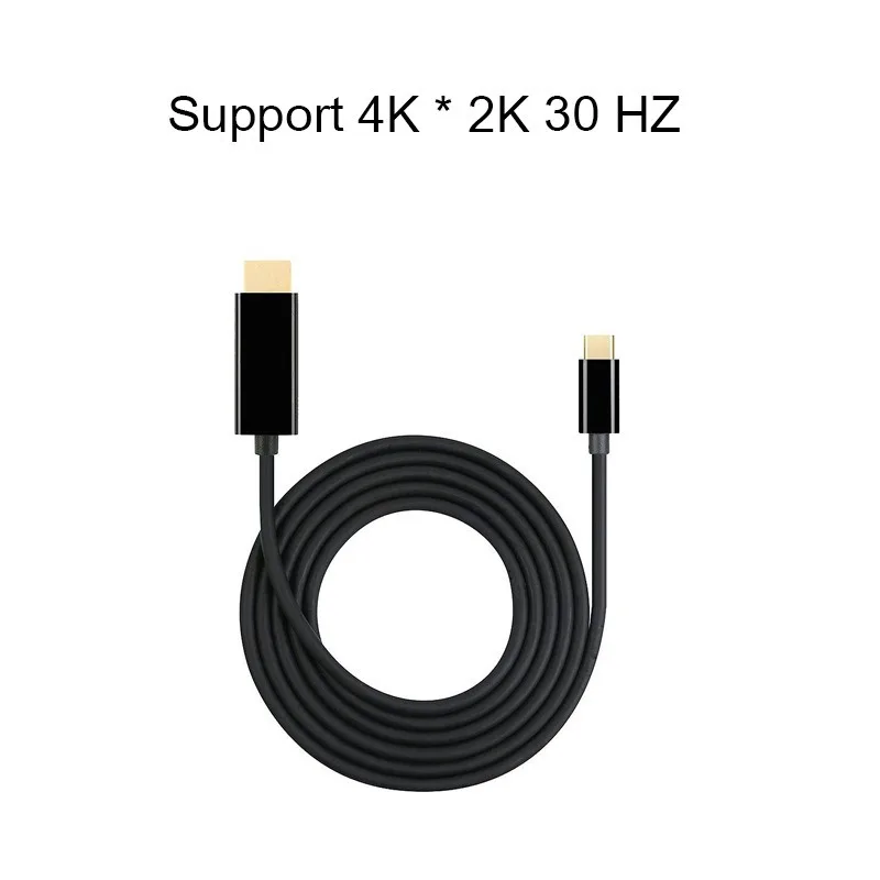 Manufacturer's direct sales Type-C to HDMI adapter cable USB-C male head mobile phone laptop video same screen projection cable