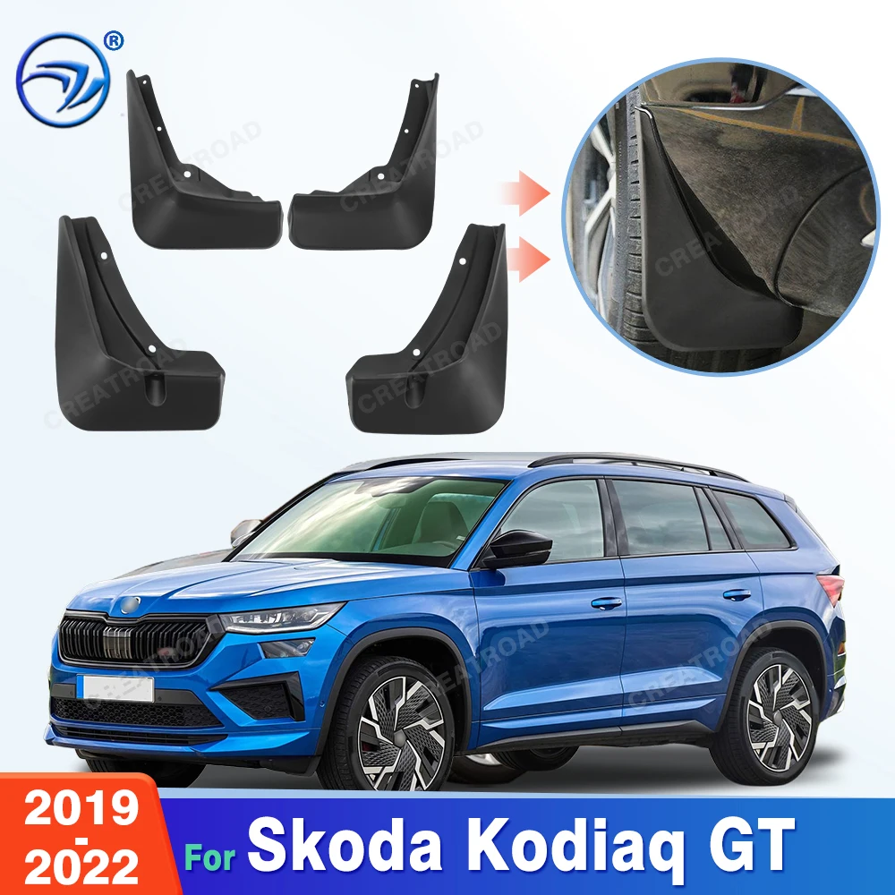 For Skoda Kodiaq GT 2019-2022 2020 2021 Fender Mudflaps Splash Guards Mudguards Mud Flaps Car Accessories