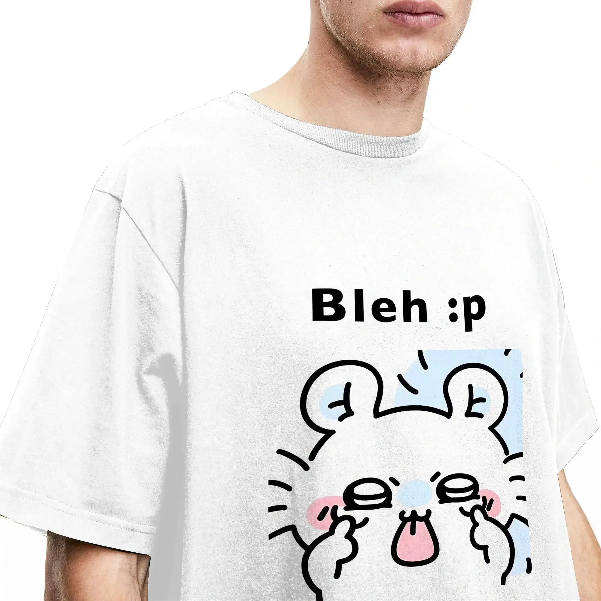 Lässiges T-Shirt für den Sommer, Chiikawas Kurimanju, modische T-Shirts für Babys, Baumwoll-T-Shirt für Herren, Y2K, lustige Kurzarm-Tops – Detail 3