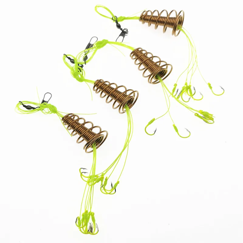 1pcs Explosion Fishing Hook High Carbon Carp Spherical Trap Feeder  Proof Hanging Fish Hooks Spring Anti-winding Hook