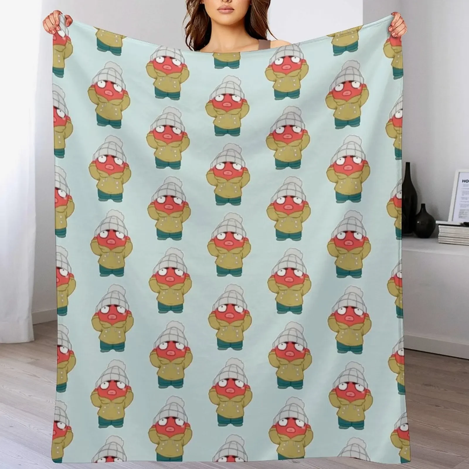 

anime octo ikalgo Throw Blanket Retros Luxury Brand Multi-Purpose bed plaid Blankets