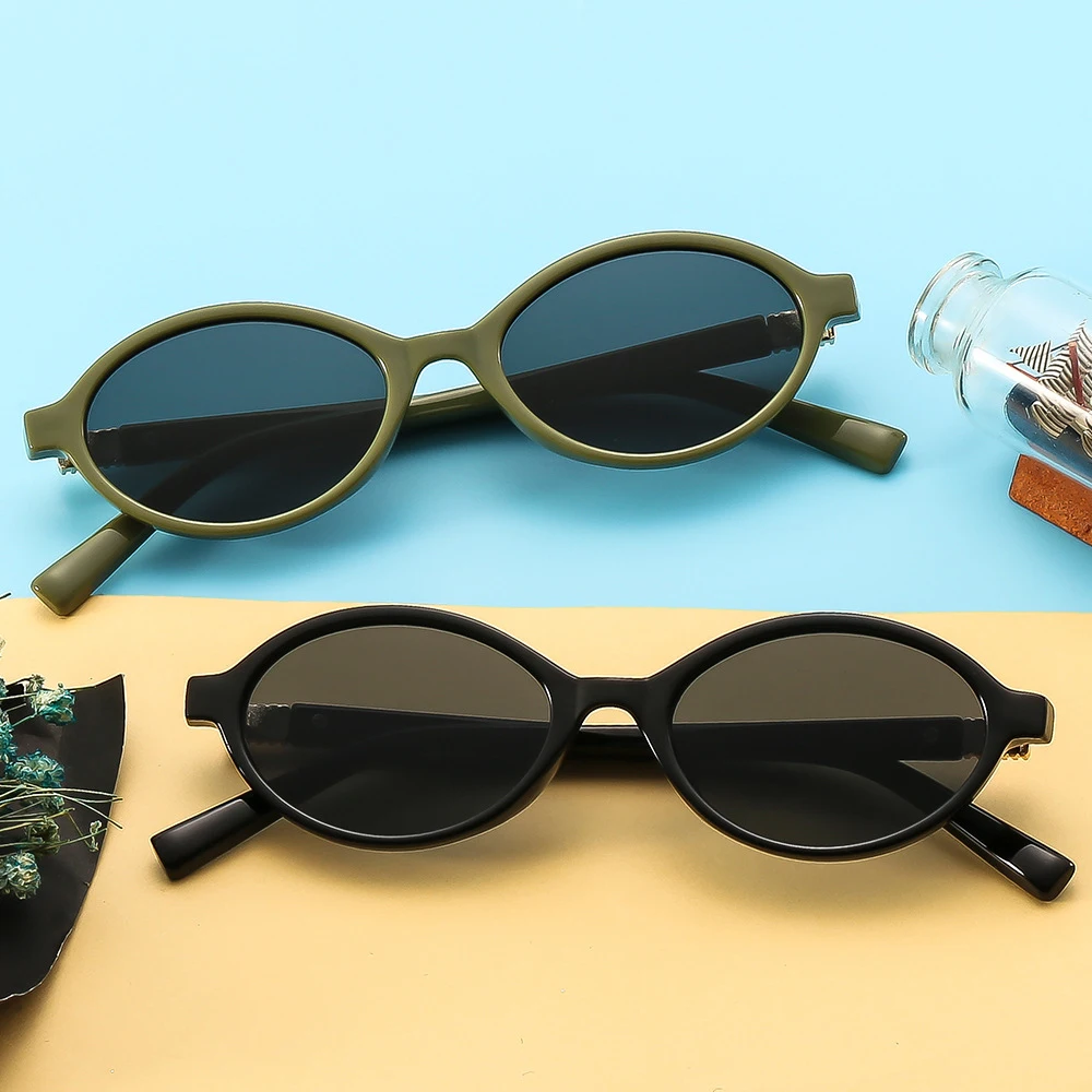 Kinder 2025, neue Mode, kleiner Rahmen, Sonnenbrille, Persönlichkeit, ovale Babybrille